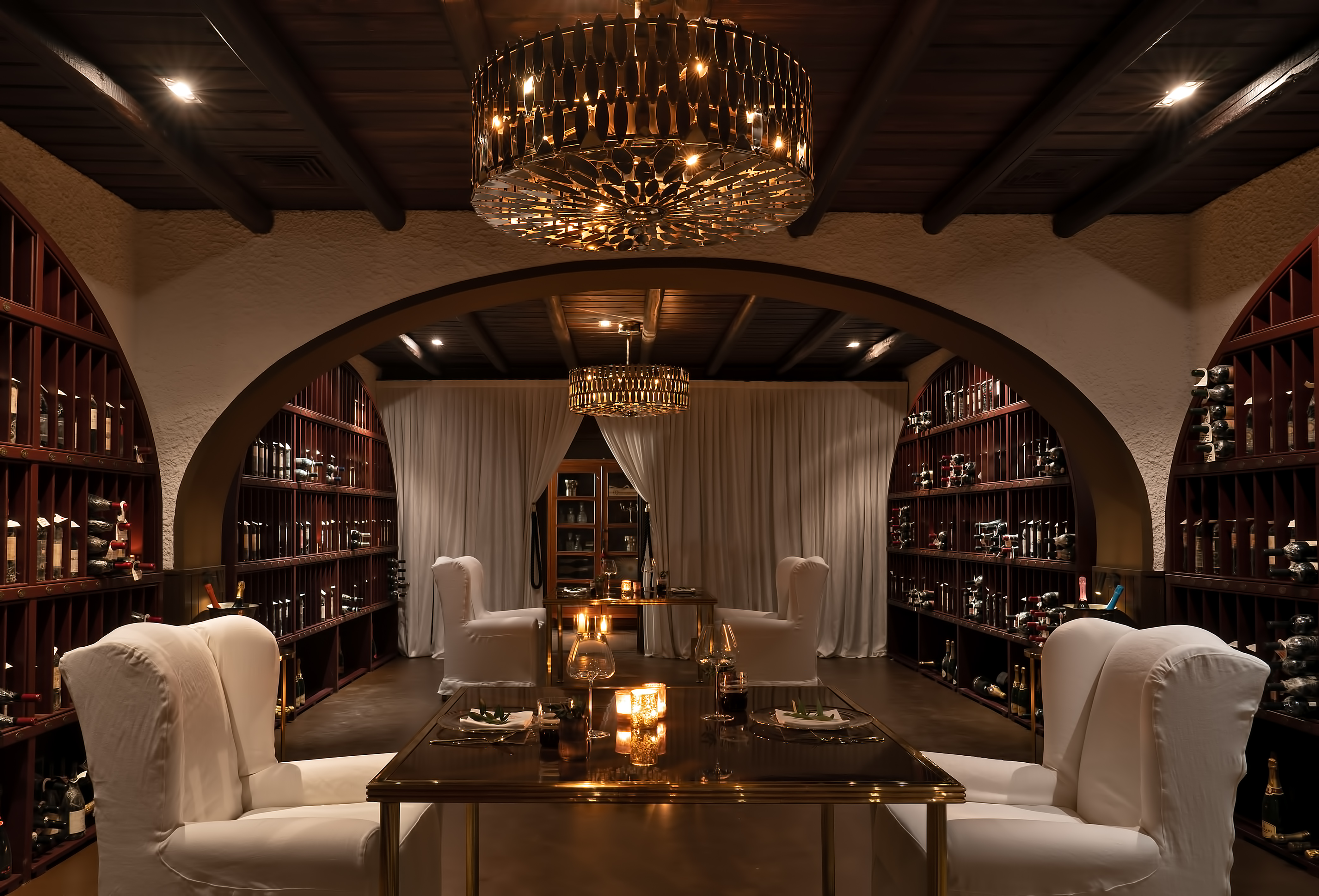 Interior design del ristorante L'Olivo Undiscovered a Capri